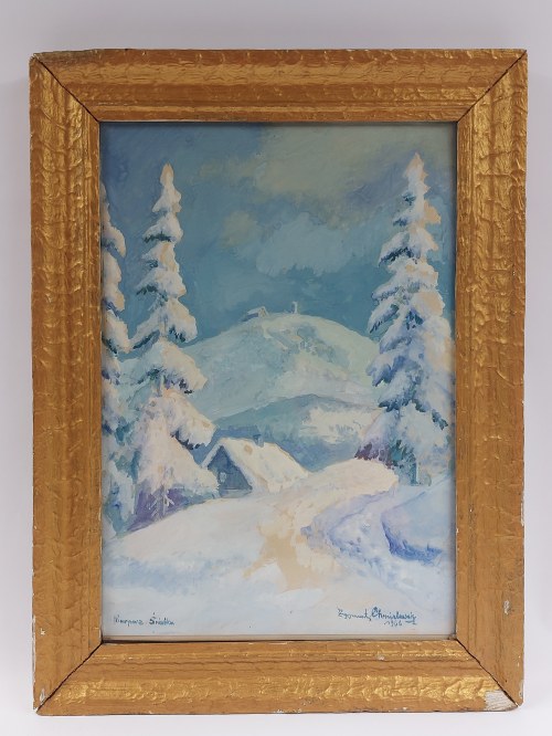 Akwarela, 1966 r., Karpacz. Śnieżka, Zygmunt Chmielewski