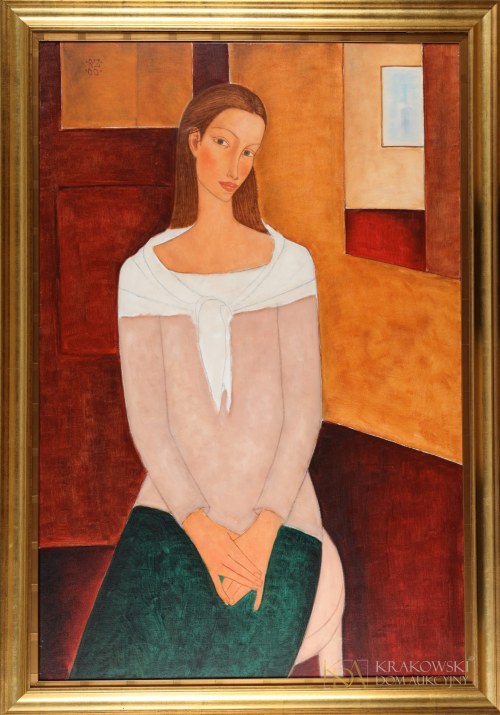 "Portret kobiety z lustrem", Roman Zakrzewski