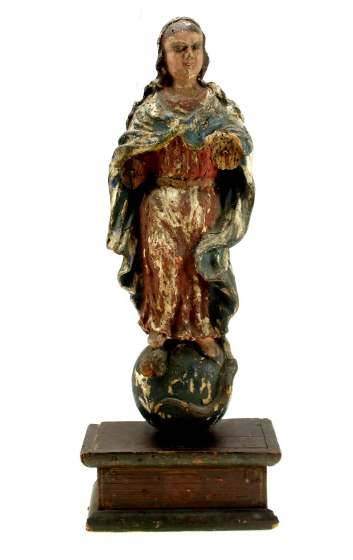 rzeźba, drewno, XVIII w., Figura Matki Boskiej
