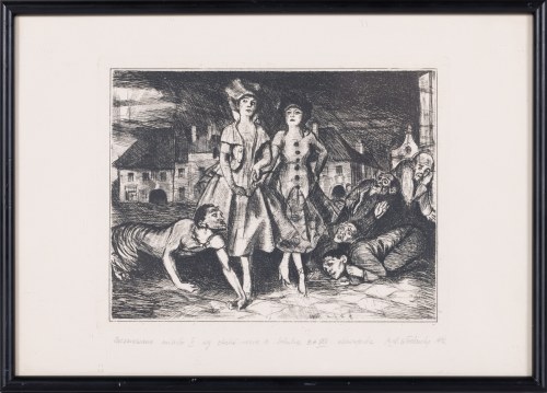 Zaczarowane miasto II wg cliché-verre B. Schulza, 1992, Małgorzata Leszczewska-Włodarska