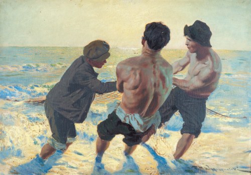 Połów ranny, ok. 1931r., Obraz Olejny. Feliks Michał Wygrzywalski