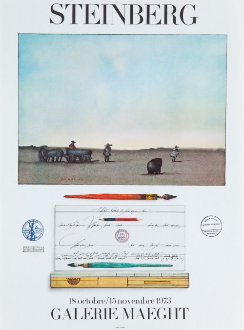 Steinberg, LETTER AND FAR WEST, Galerie Maeght, 1973, Saul Steinberg