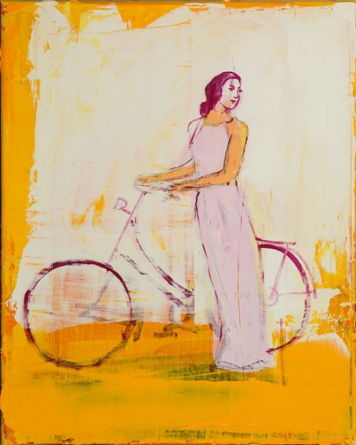 "Rowerzystka", 2023, Jacek Łydżba