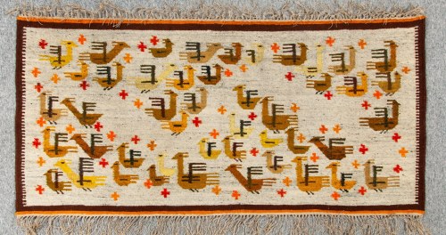 Kilim "Chmurka ptaszków", wzór z ok. 1948 r., Maria Bujakowa