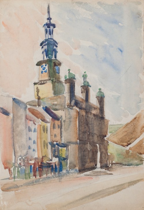 Polska, XX w. (1900 - 1964), Ratusz w Poznaniu, ok. 1950, Franciszek Seifert