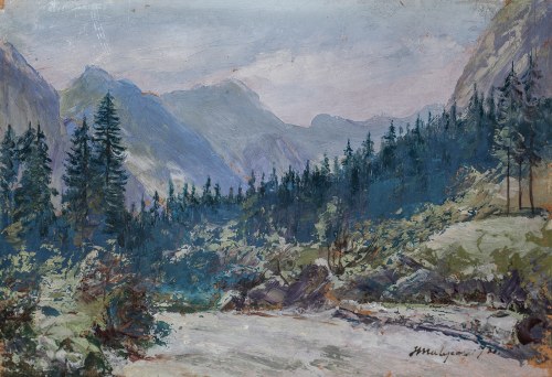 XIX/XX w., Polska (1891 - 1952), Tatry - W Dolinie Białej Wody, 1930, Jakub Malejew-Malejewski
