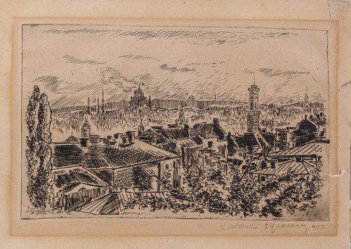 Polska XX w. (1901 - 1958), Panorama Lwowa, 1943 r., Ludwik Tyrowicz