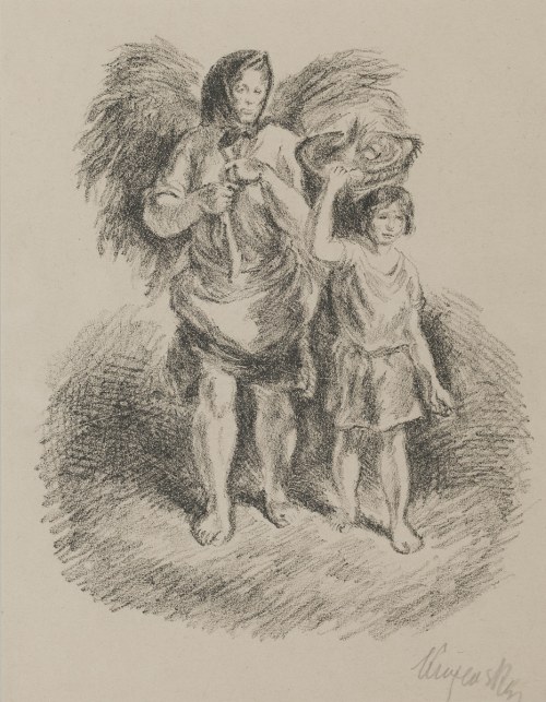 Polska, XX w. (1910 - 1998), Powrót z pola, ok.1950 r., Helena Krajewska