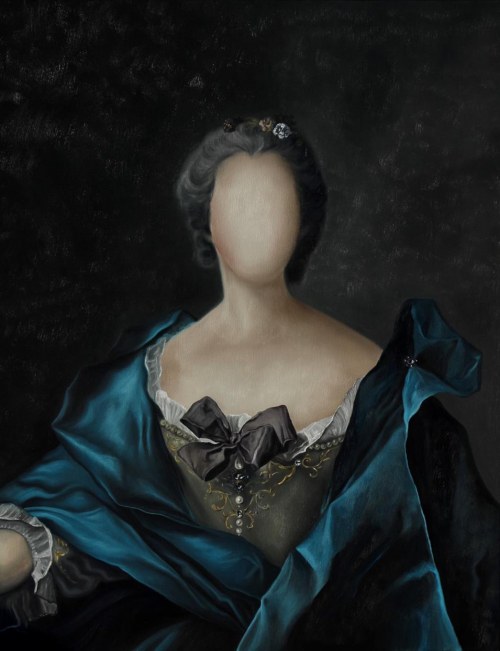 Aurora II wg Jean-Marc Nattier Portrait of a Woman, 2023, Daria Zbień