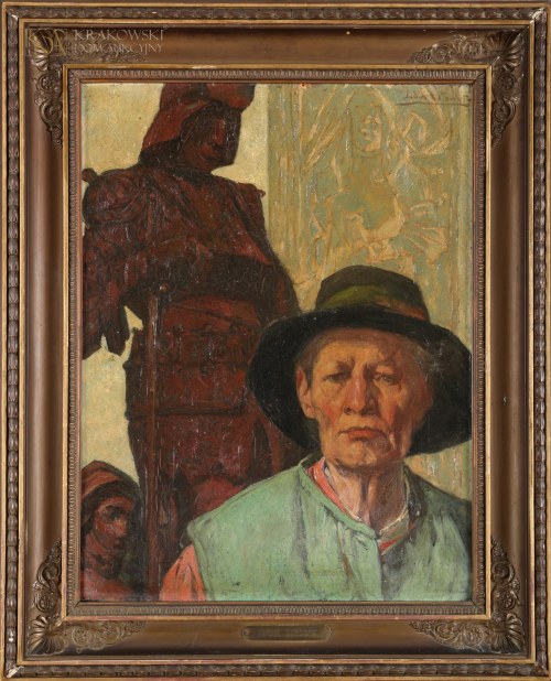 "Autoportret z rycerzem", Ludwik Stasiak