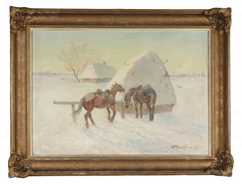 "Konie na postoju", Roman Antoni Breitenwald