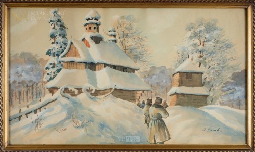 "Przed kościołem", Józef Brach