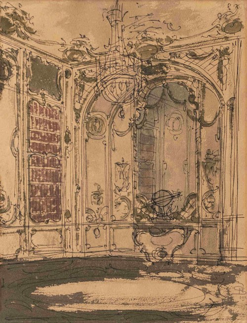 Wnętrze pałacowe, I poł. XX w., Stanisław Noakowski