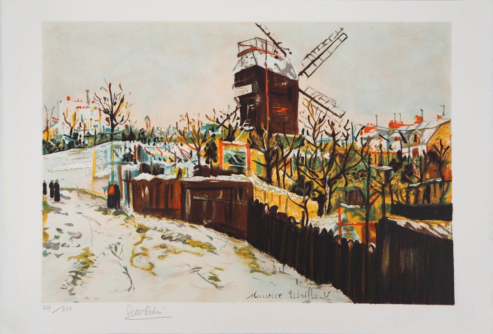 Maurice Utrillo lithography, Certificate, on sale Signed, Top! Wall Art