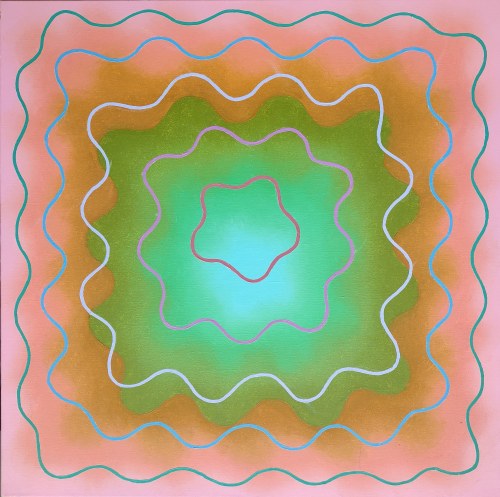"Ekran - fale" 100x100, Jan Wyżykowski