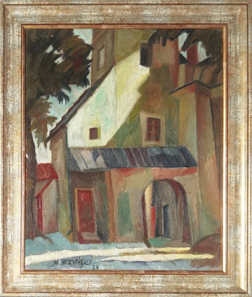 Przed kościołem, 1929, Marian Niżyński
