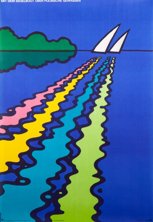 Mit dem segelboot uber polnische gewasser, 1980, Witold Janowski