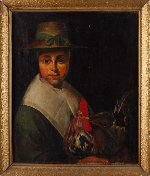 Dziewczynka z kogutem (kopia za Jacobem Gerritsz. Cuyp), Władysław Jastrzębski