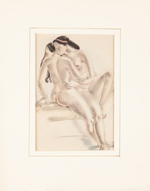 Scena miłosna z dwiema kobietami, lata 1950-te, Suzanne Ballivet