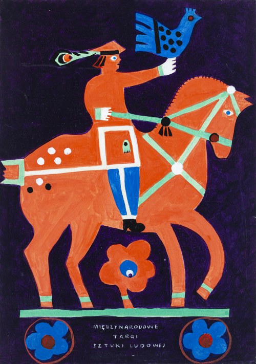 [Projekt plakatu] Międzynarodowe Targi Sztuki Ludowej, 1973, Jerzy Napieracz