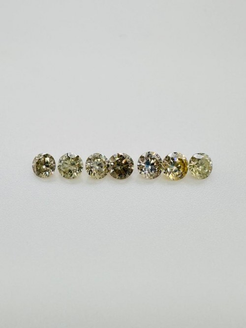13 CT NATURALNY FANTAZYJNY MIX KOLORÓW - CZYSTOŚĆ SI1 - CZYSTOŚĆ KSZTAŁT BRILLANT - CERTYFIKAT GEMMOLOGICZNY MAROZ DIAMONDS LTD CZŁONEK IZRAELSKIEJ GIEŁDY DIAMENTÓW - C31220-6, 7 DIAMENTÓW 2