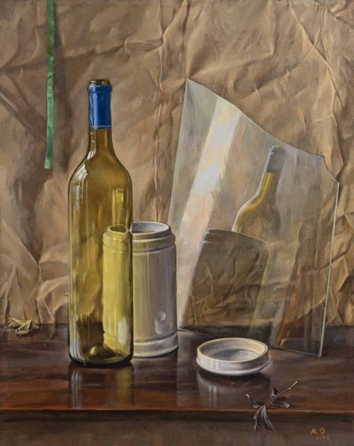 Martwa natura ze szkłem, 2002, Andrzej Olczyk