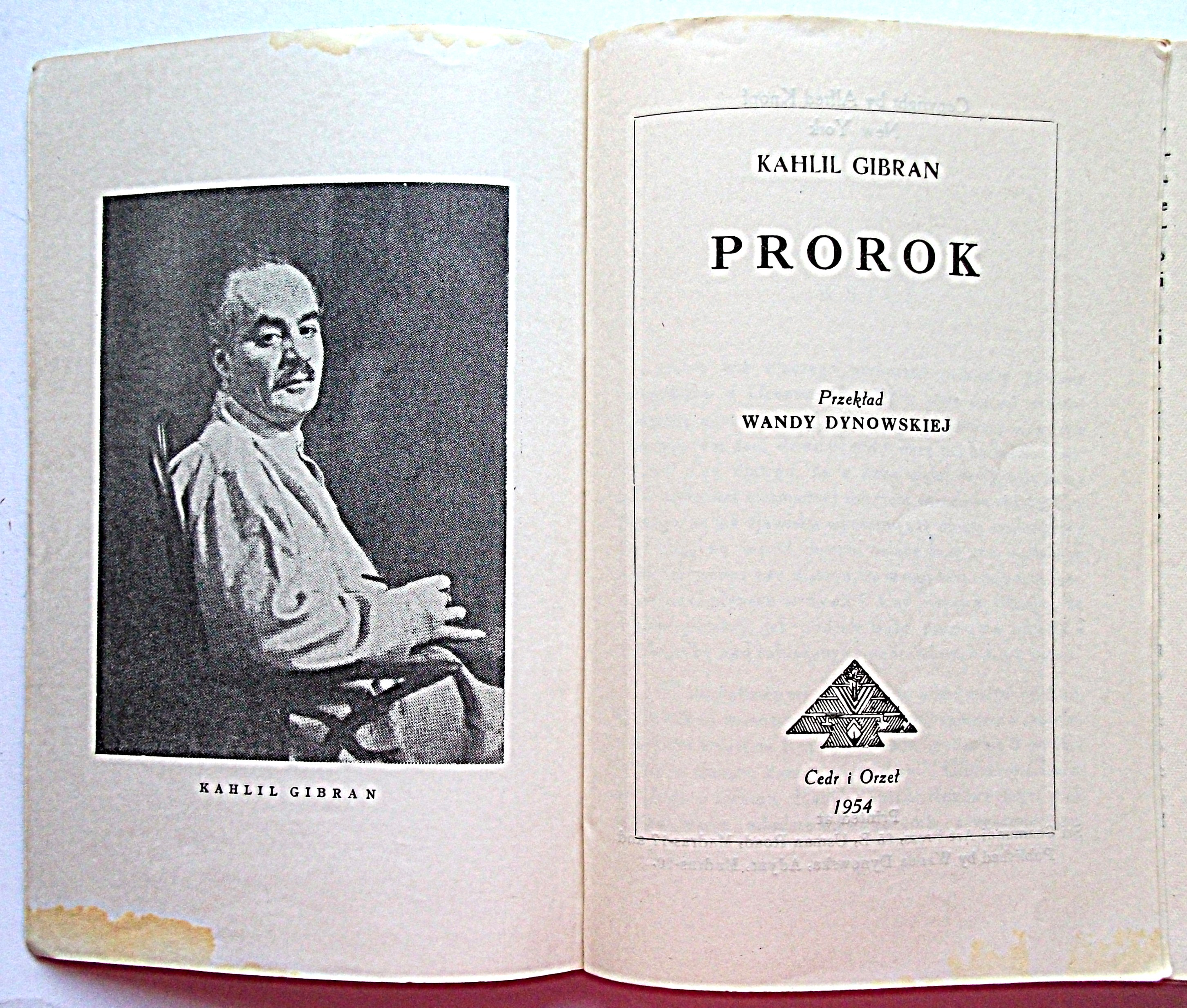 GIBRAN KAHLIL. The Prophet. Translated by Wanda Dynowska. Madras 1954 Cedar  and Eagle Publishing.... - Online auction / Online bidding - Price - OneBid, image size:2904x2466
