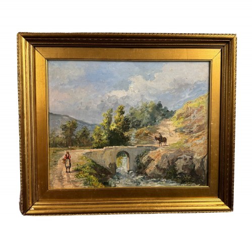 Krajobraz z rzeką - A. Peluso, A. Peluso