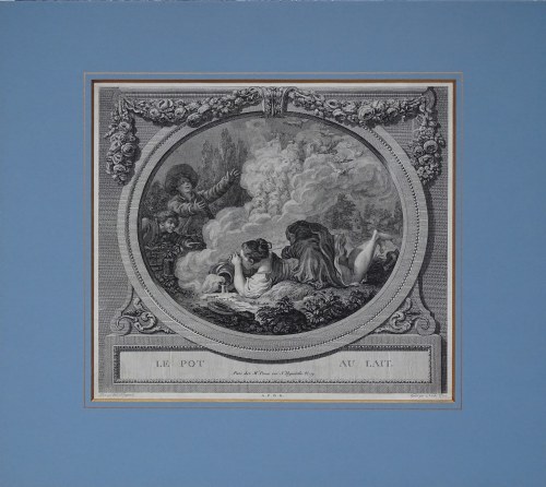 Jean-Honoré Fragonard, Paryż XVIII w, "Le Pot Au Lait" Nicolas Ponce