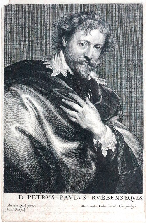 autor malarskiego pierwowzoru; PAULUS PONTIUS (1603-1658), rytował, PETER PAUL RUBENS, 1641, Anthony van Dyck