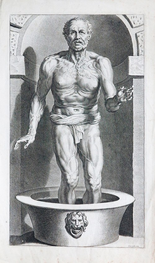 rytownik; PETER PAUL RUBENS (1577-1640), autor malarskiego pierwowzoru, ŚMIERĆ SENEKI, ok. 1615, Cornelis Galle I