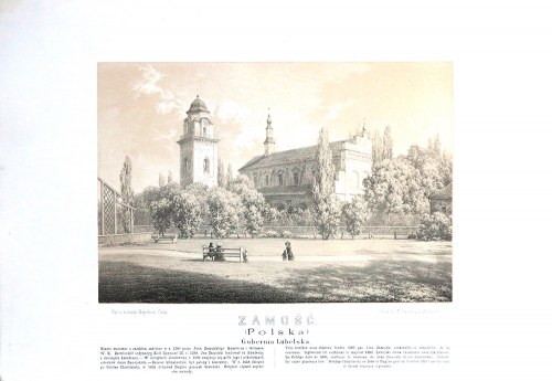 ALOJZY MISIEROWICZ (ok. 1825 - po 1900) litografował, ZAMOŚĆ /GUBERNIA LUBELSKA/, Napoleon Orda