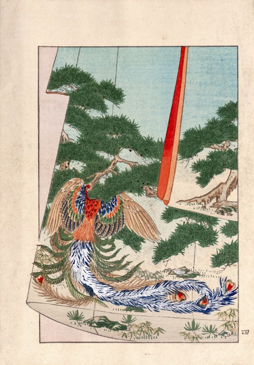 Watanabe Takijirō, Kimono z feniksem, Tokio, 1901, Sawa Kyukou