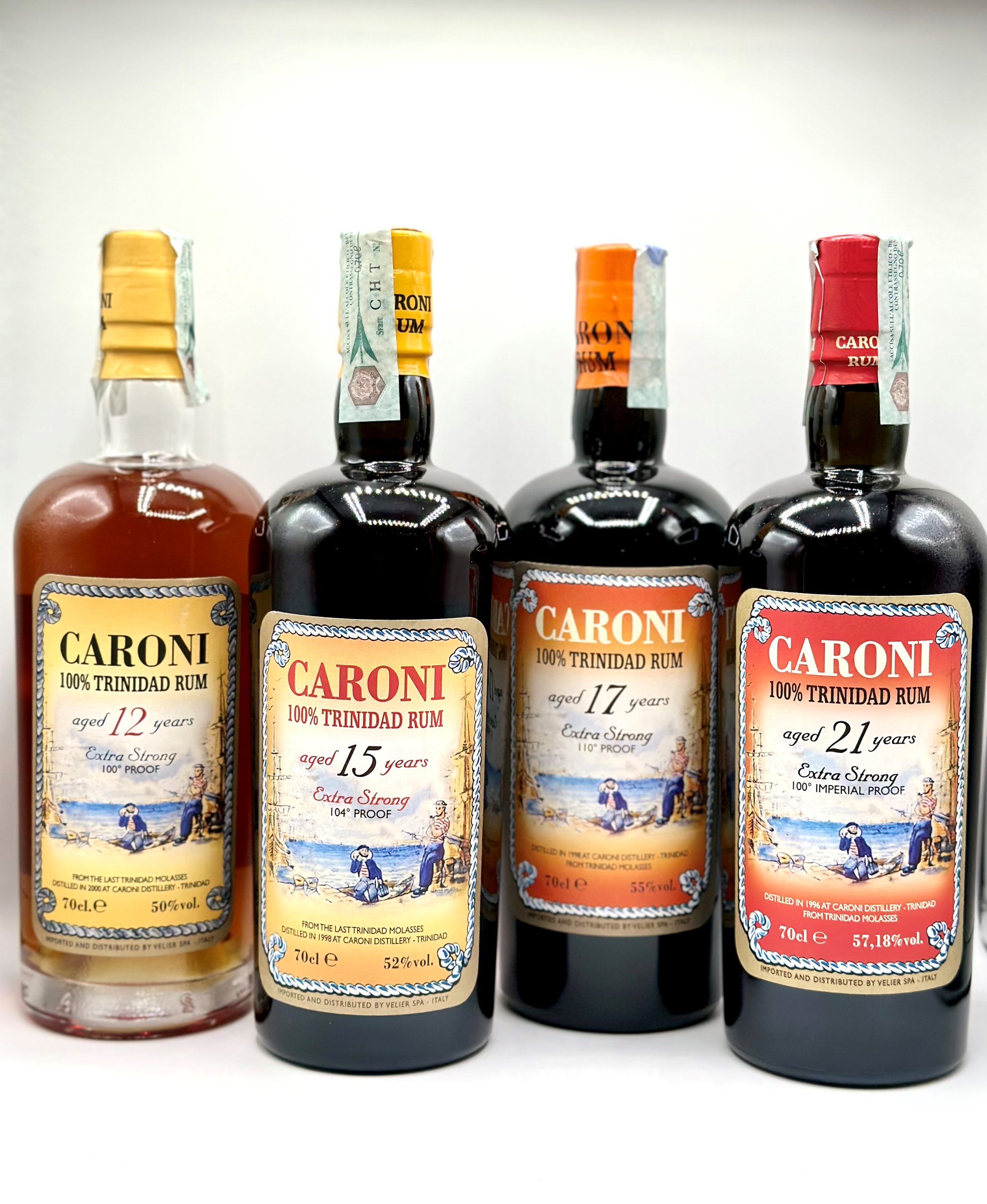 Caroni, 12 Years Old Extra Strong Rum - 15 Year Old Extra Strong Rum ...