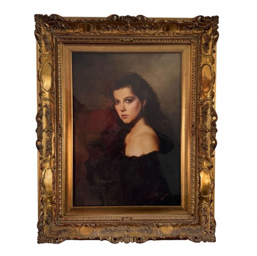 Elegancki portret kobiety - G. Strino, G. Strino