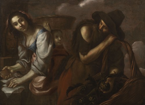Mattia Preti (1613 - 1699) Portret zwykłych ludzi, Mattia Preti