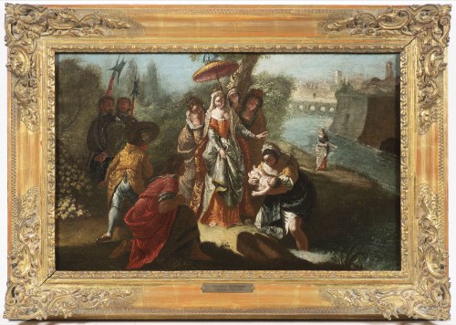 Francesco Fontebasso (1707-1769) Przypisywane Odkrycie Mojżesza, Francesco Fontebasso