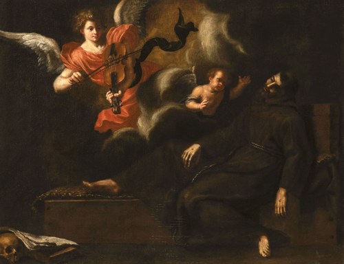 Mistrz szkoły neapolitańskiej XVII wieku. Wizja świętego Franciszka, Mistrz szkoły neapolitańskiej XVII wieku