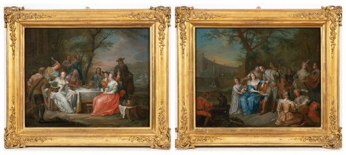 Franz Christoph Janneck (1703-1761) Uczta w parku Zespół muzyczny w parku, Franz Christoph Janneck