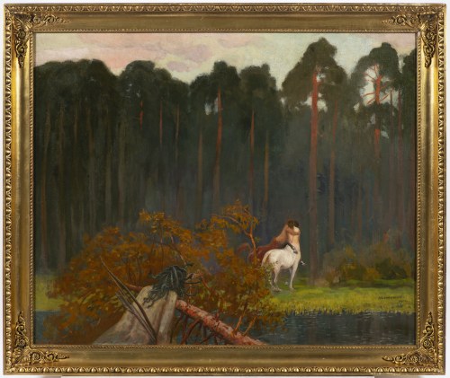 Stefan Popowski (1870 - 1937) Scena mitologiczna z centaurami, Stefan Popowski