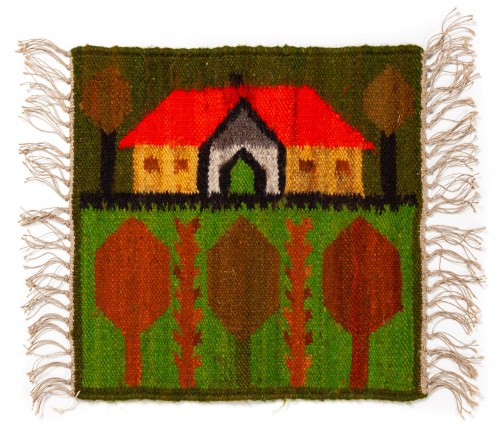 Kilim „LEŚNICZÓWKA”, Wielkopolska Spółdzielnia Pracy Rękodzieła Artystycznego w Poznaniu, Maria Janowska