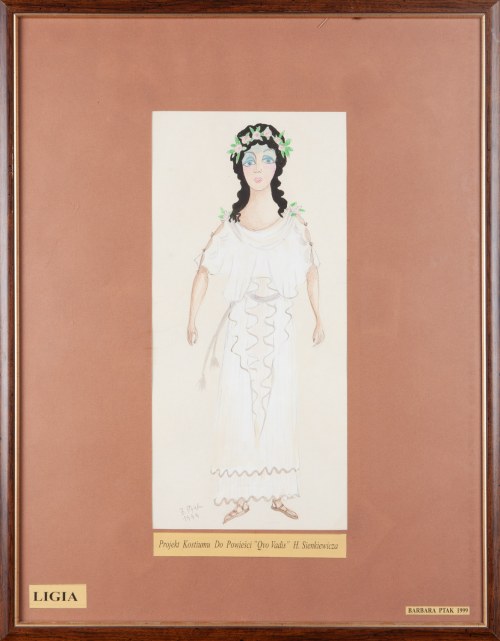Ligia - projekt kostiumu do powieści Quo Vadis H. SIenkiewicza. 1999, Barbara Ptak