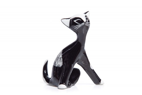 Figurka "Kotek siedzący", Fabryka Porcelany "Bogucice", Zdana Kosicka