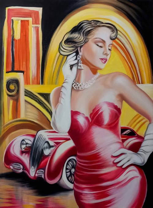 Lady in red, 2024, Rafał Mruszczak