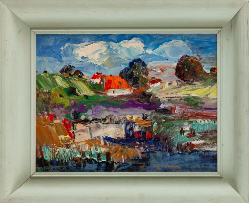 Pejzaż wiejski I, 1969, Lidia Grzegorczyk