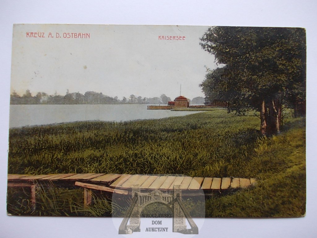 kaisersee Krzyż Wielkopolski, jezioro, pomosty 1925 - Aukcja internetowa / Licytacja  online - Cena - OneBid