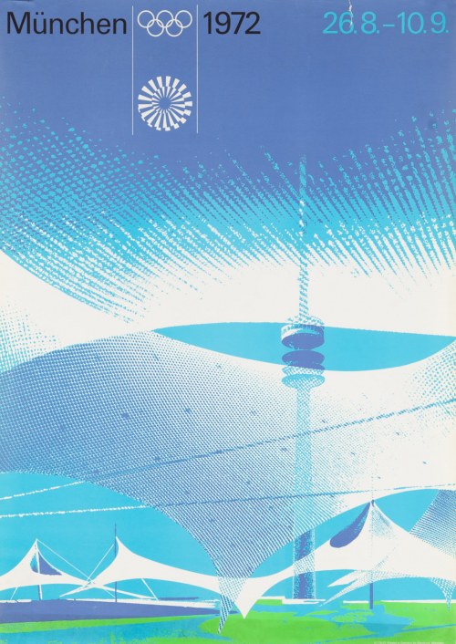 1972 (Plakat promujący Olimpiadę w Monachium), Otl Aicher