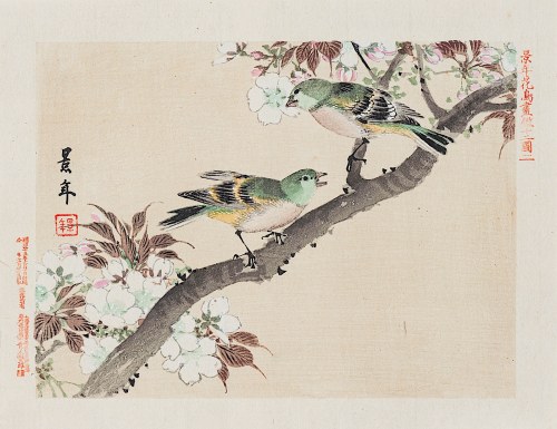 Na gałęzi, Osaka, 1892, Imao Keinen