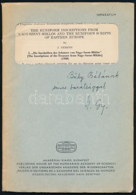 Europe Scripts Németh, J.: The Runiform inscriptions from Nagy-Szent-Miklós and the ...