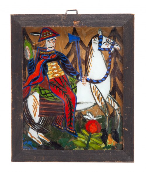 Obrazek na szkle, "CEPELIA" Kraków, 1964, Irena Makowey